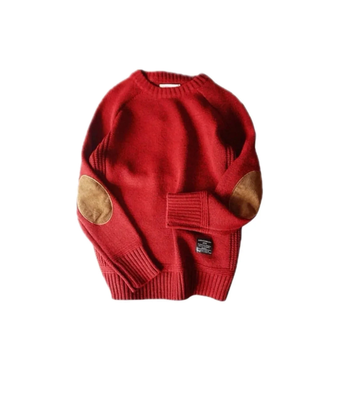 Theo | Men's Round Neck Elbow Patch Knitted Jumper