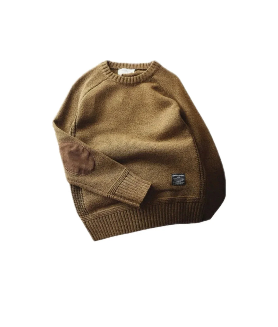 Theo | Men's Round Neck Elbow Patch Knitted Jumper