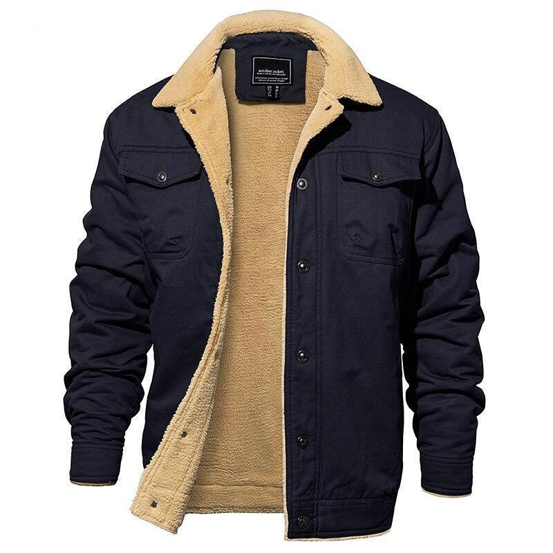 Tom | Men's Sherpa Lined Button Front Winter Jacket