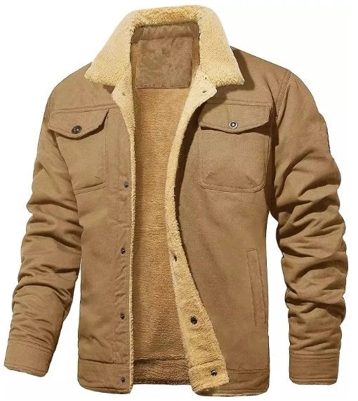 Tom | Men's Sherpa Lined Button Front Winter Jacket