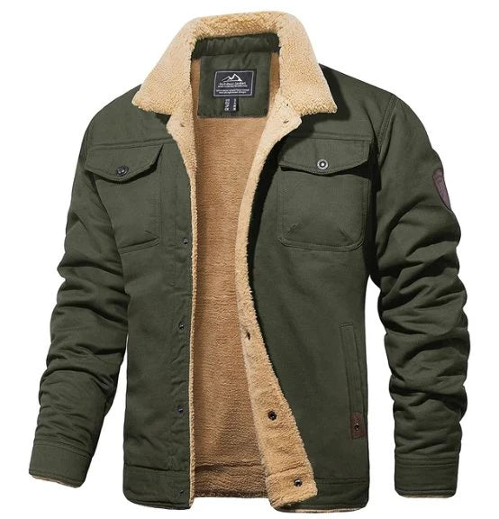 Tom | Men's Sherpa Lined Button Front Winter Jacket