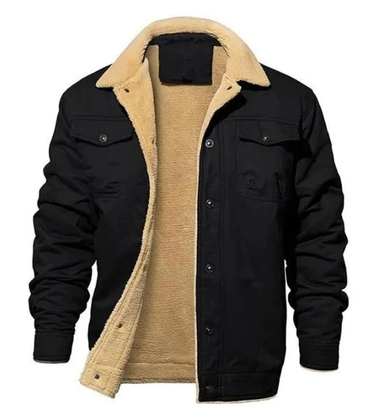 Tom | Men's Sherpa Lined Button Front Winter Jacket