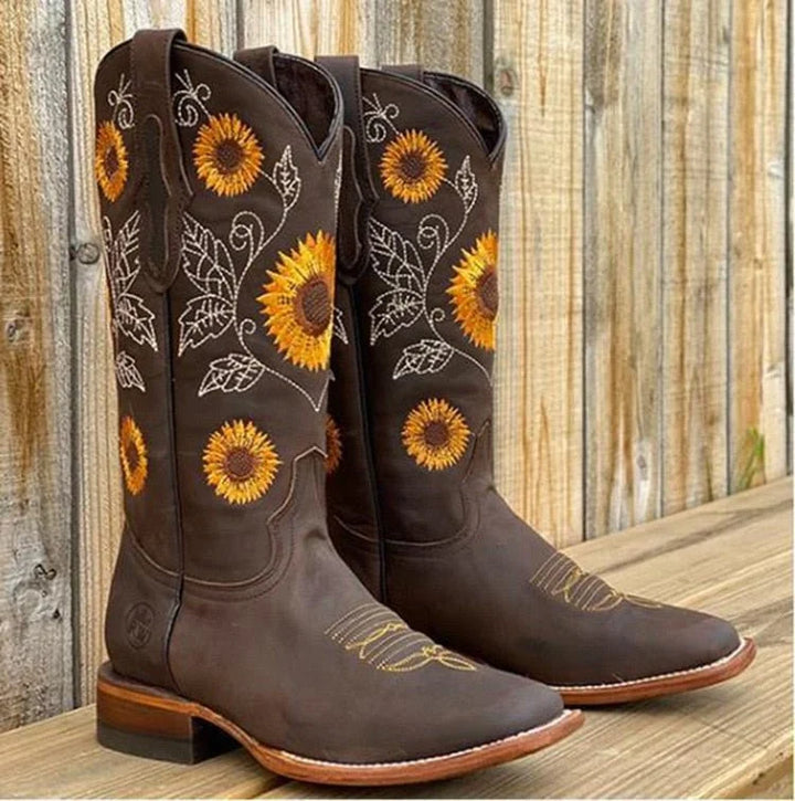 Willow | Women's Embroidered Square Toe Cowboy Boots
