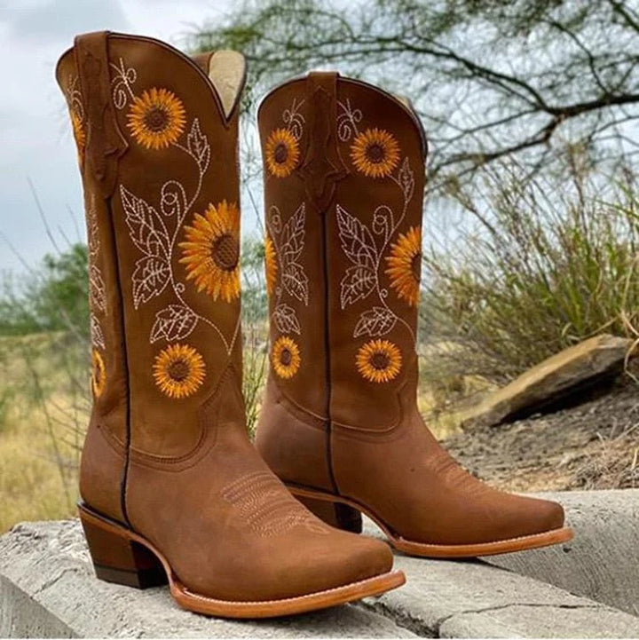 Willow | Women's Embroidered Square Toe Cowboy Boots